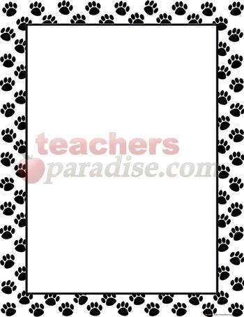 Dog Paw Border Clipart.