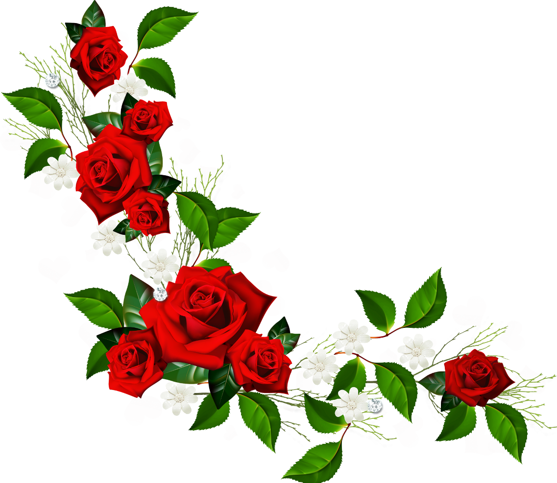 Red Rose Border Clip Art.