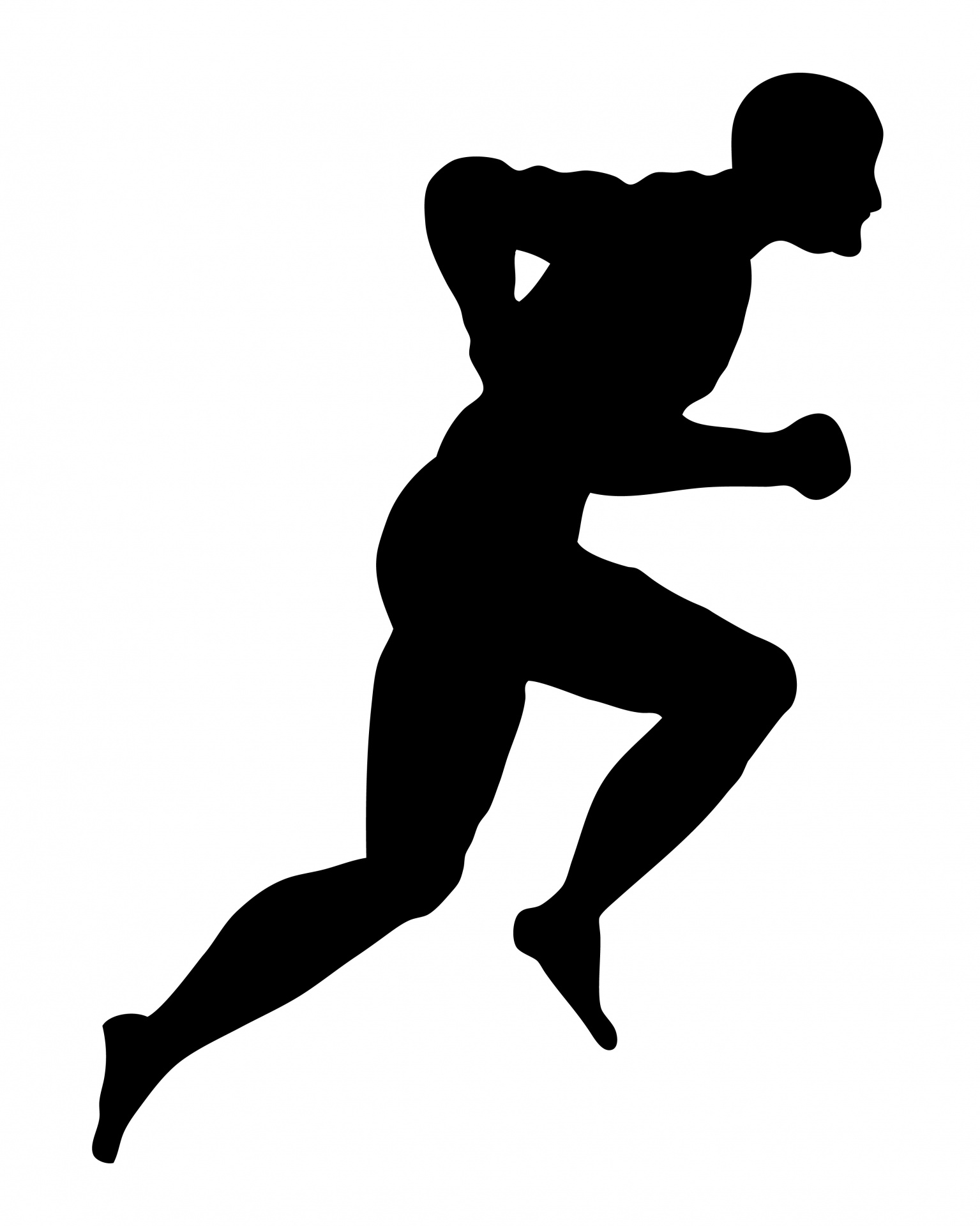 Running Man Silhouette Clipart Free Stock Photo.