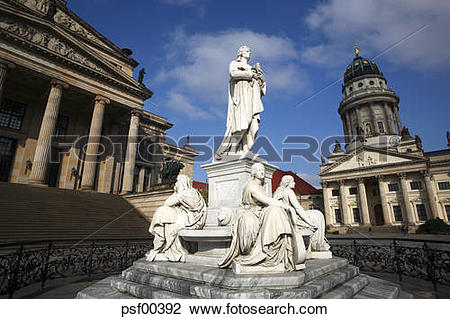 Stock Photo of Germany, Berlin, Memorial, Friedrich Schiller.