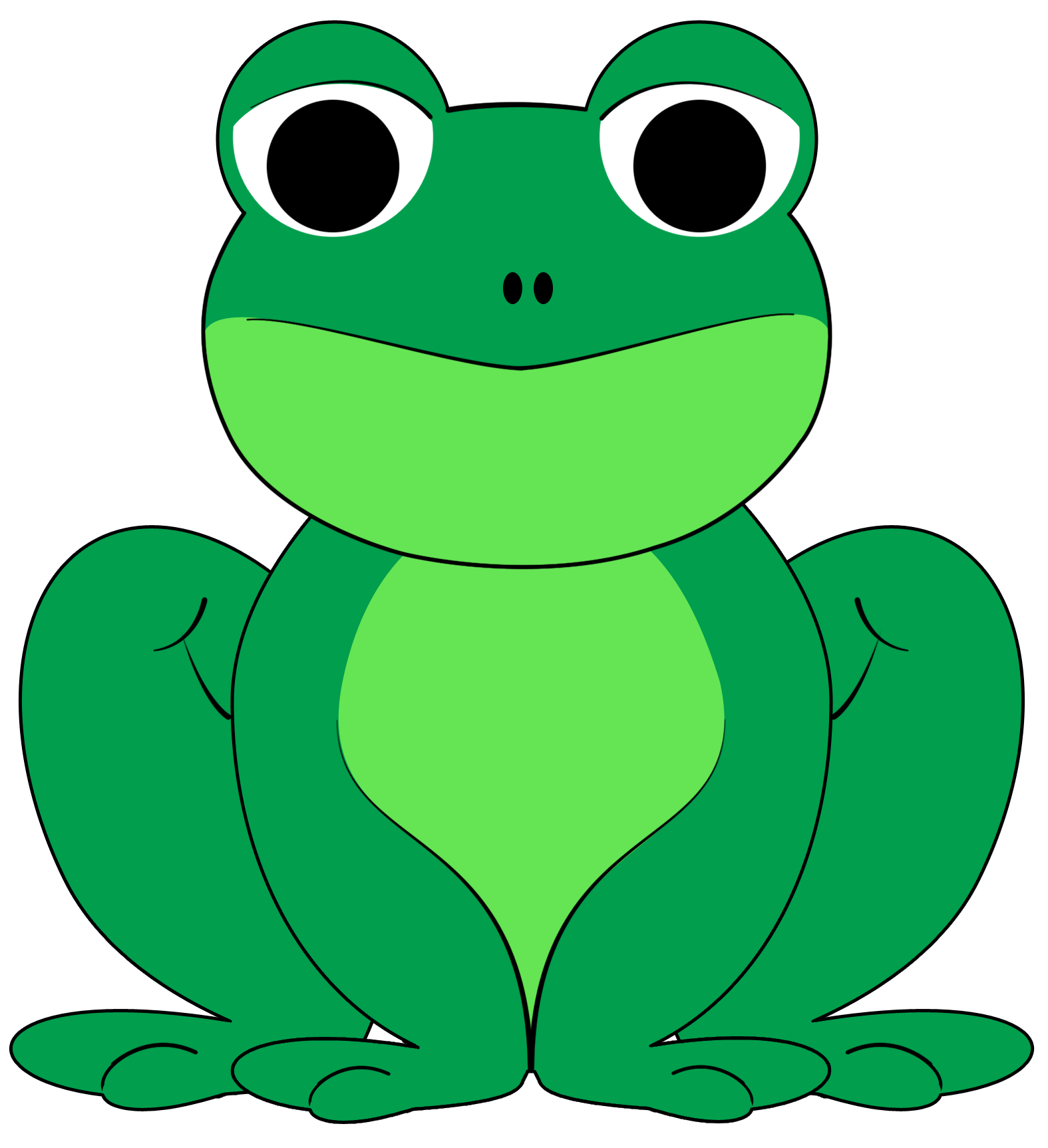 Image of Cute Frog Clipart #7848, Cartoon Frog Face Clip Art.