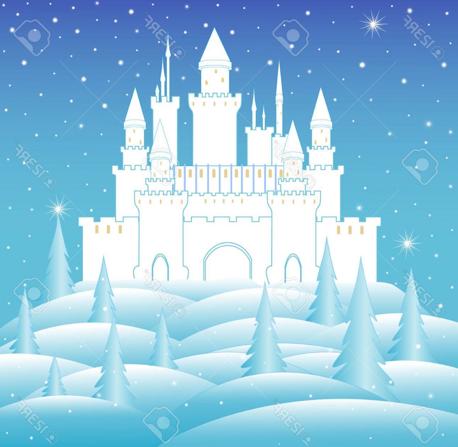 Frozen Castle Vector.