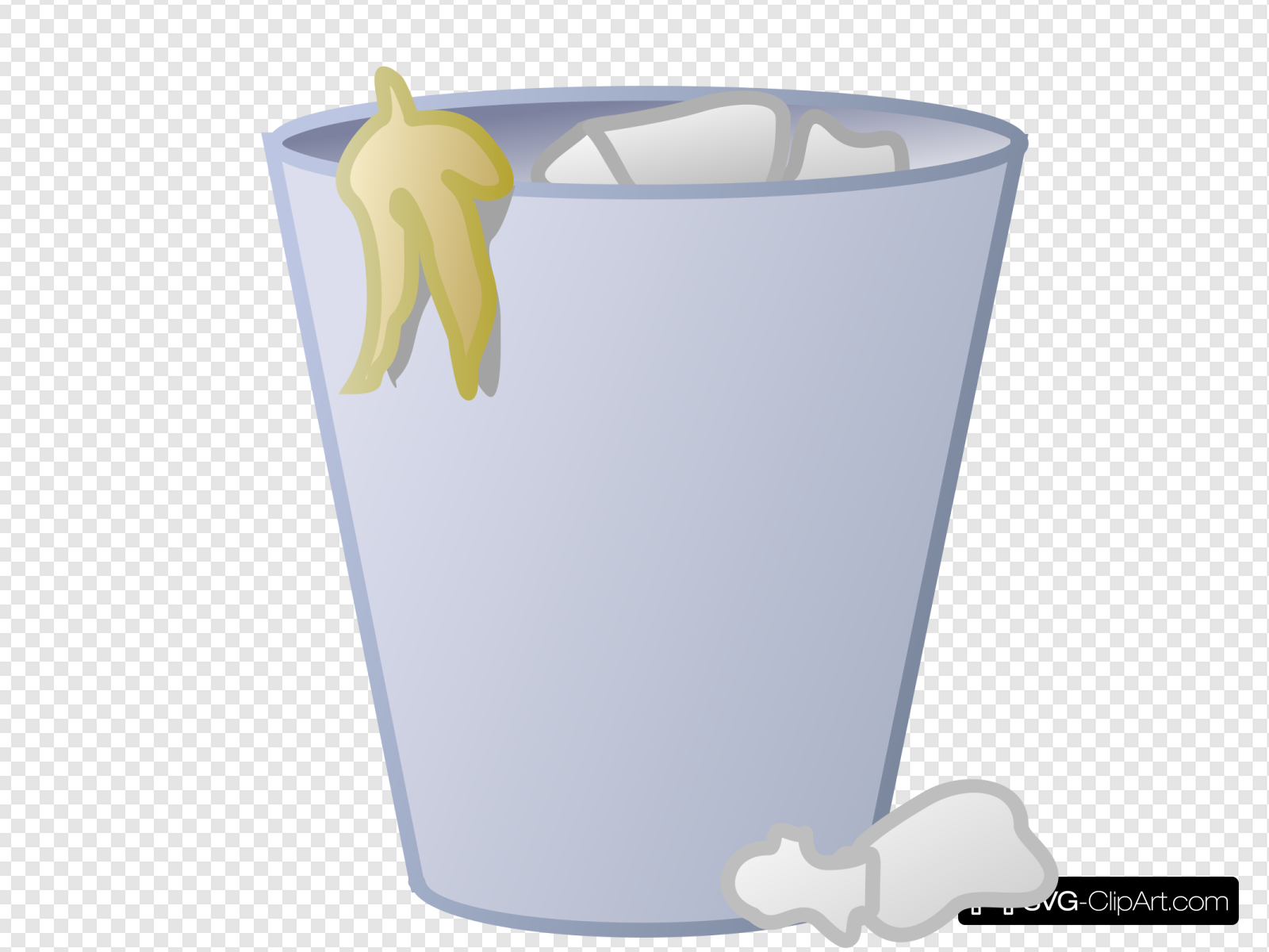 Full Trash Can Clip art, Icon and SVG.