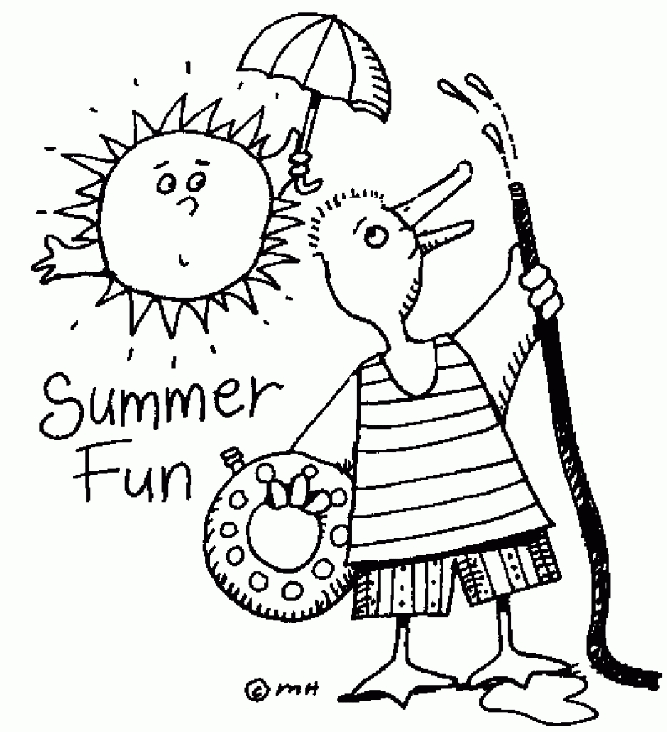 Summer Fun Clipart Black And White.