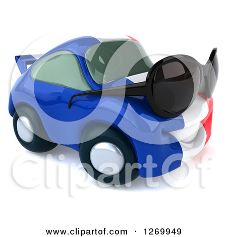 Funny Car Clipart Facing Right.