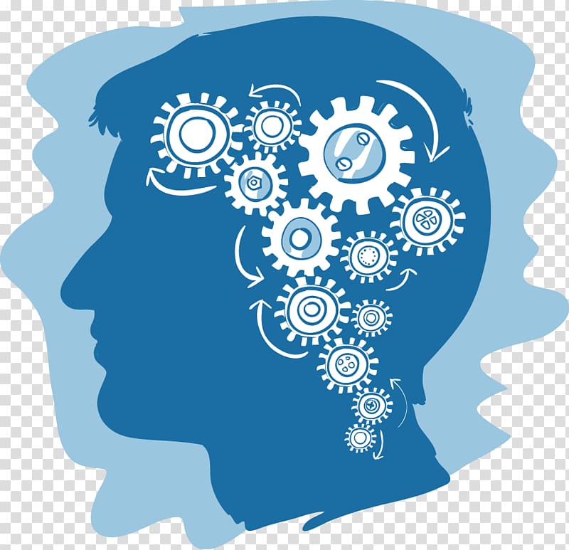 Person with gogs in head illustration, Knowledge base Knowledge.