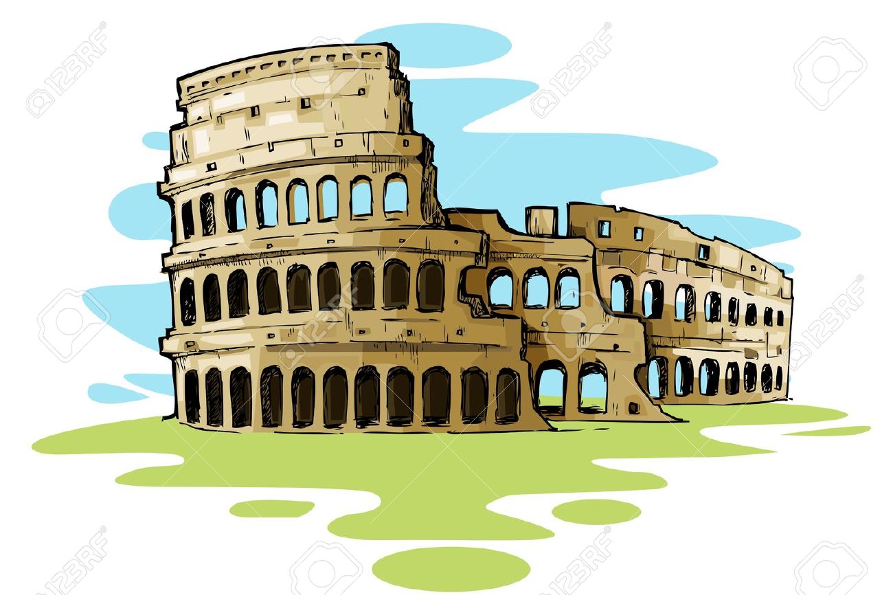 Rome Colosseum Clipart.