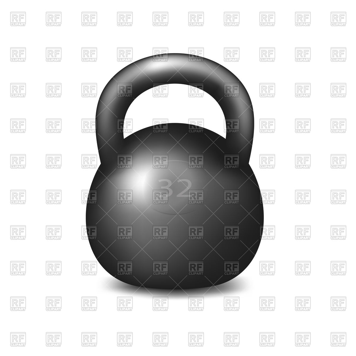 Athletic kettlebell on white background Stock Vector Image.