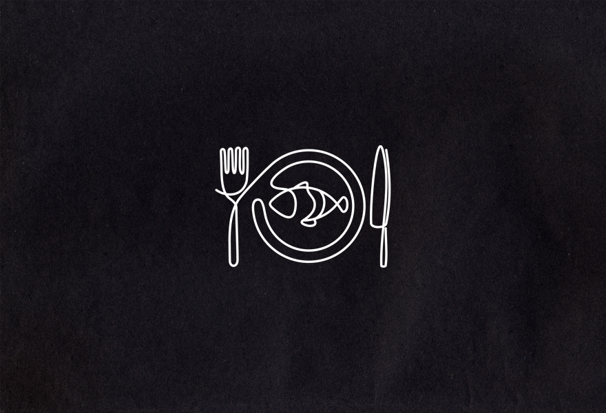 Simplicity is key to a restaurant logo that looks good on.