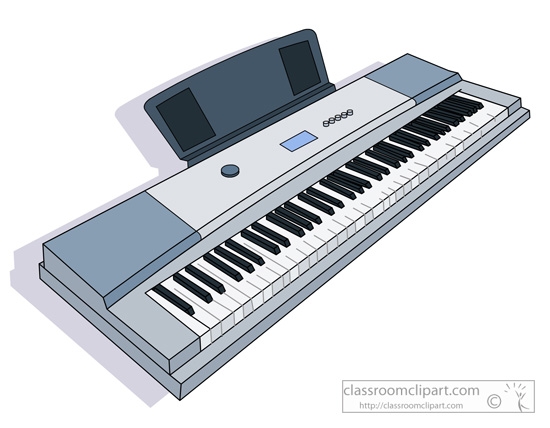 Keyboard music clipart.