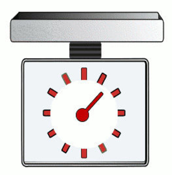 Clip Art Picture of a Kitchen Scale.