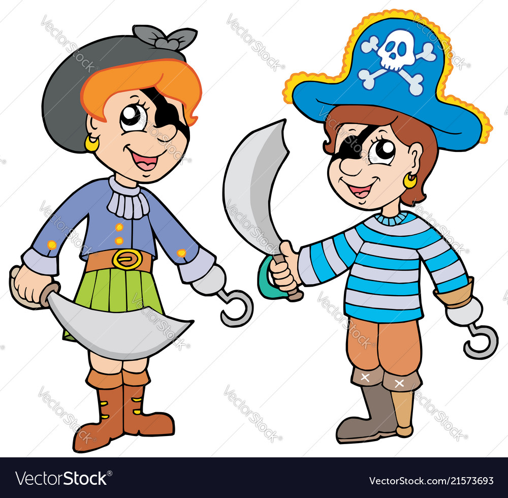 Pirate boy and girl.