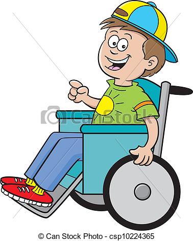 Boy In Wheel Chair Clipart.