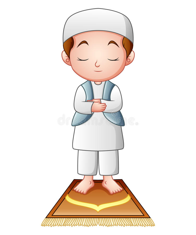 Kids Praying Stock Illustrations.