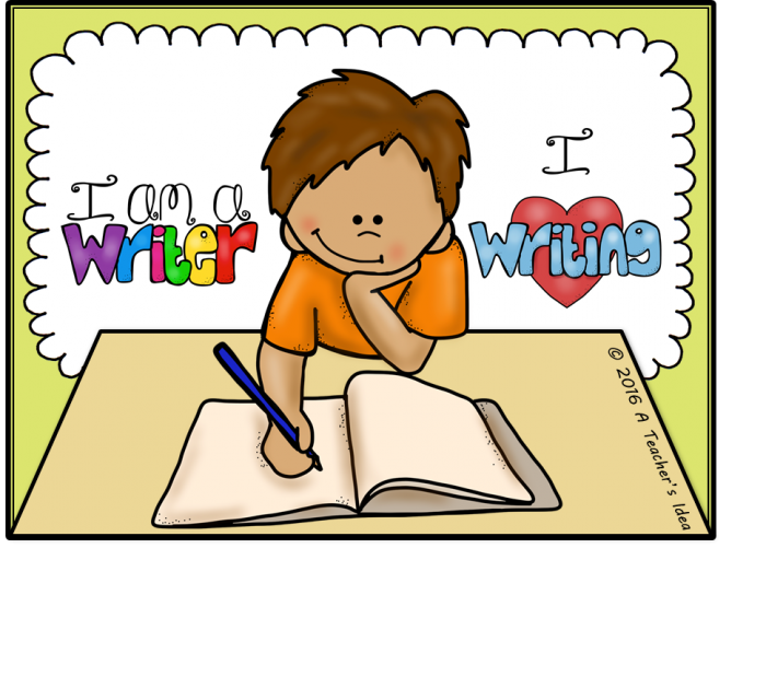 Kid Writing Clipart Vector, Clipart, PSD.