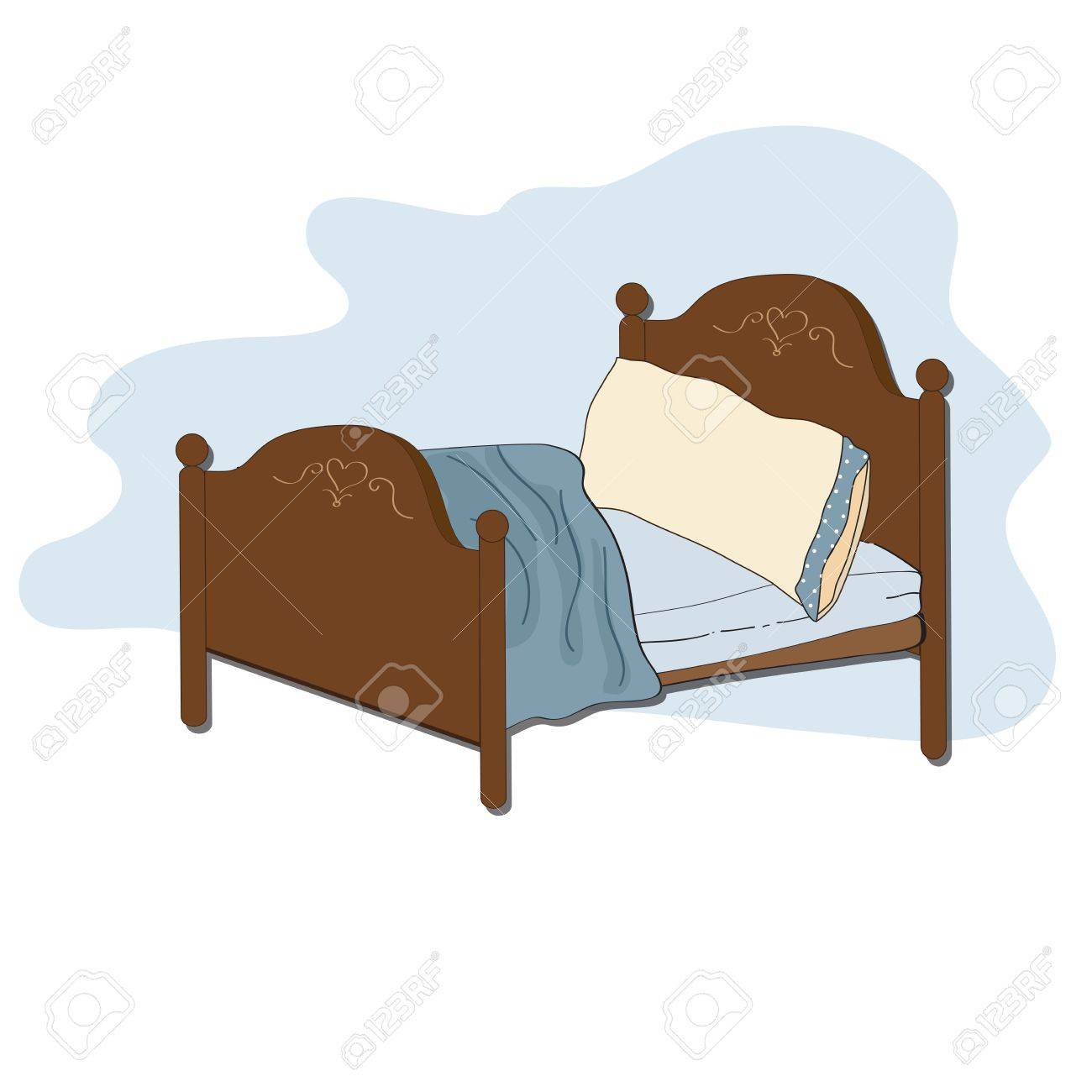 kid bed, illustration in vector format.