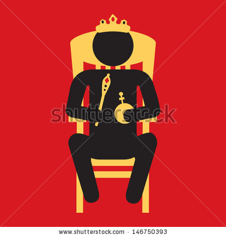 King Sitting On Throne Stock Vector 146750393.