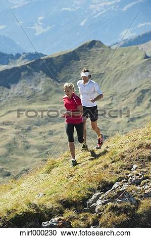 Stock Photography of Austria, Kleinwalsertal, Man and woman.