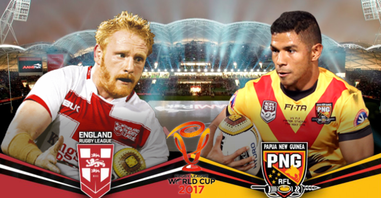 PNG Kumuls vs England Quarter Final Lineups.