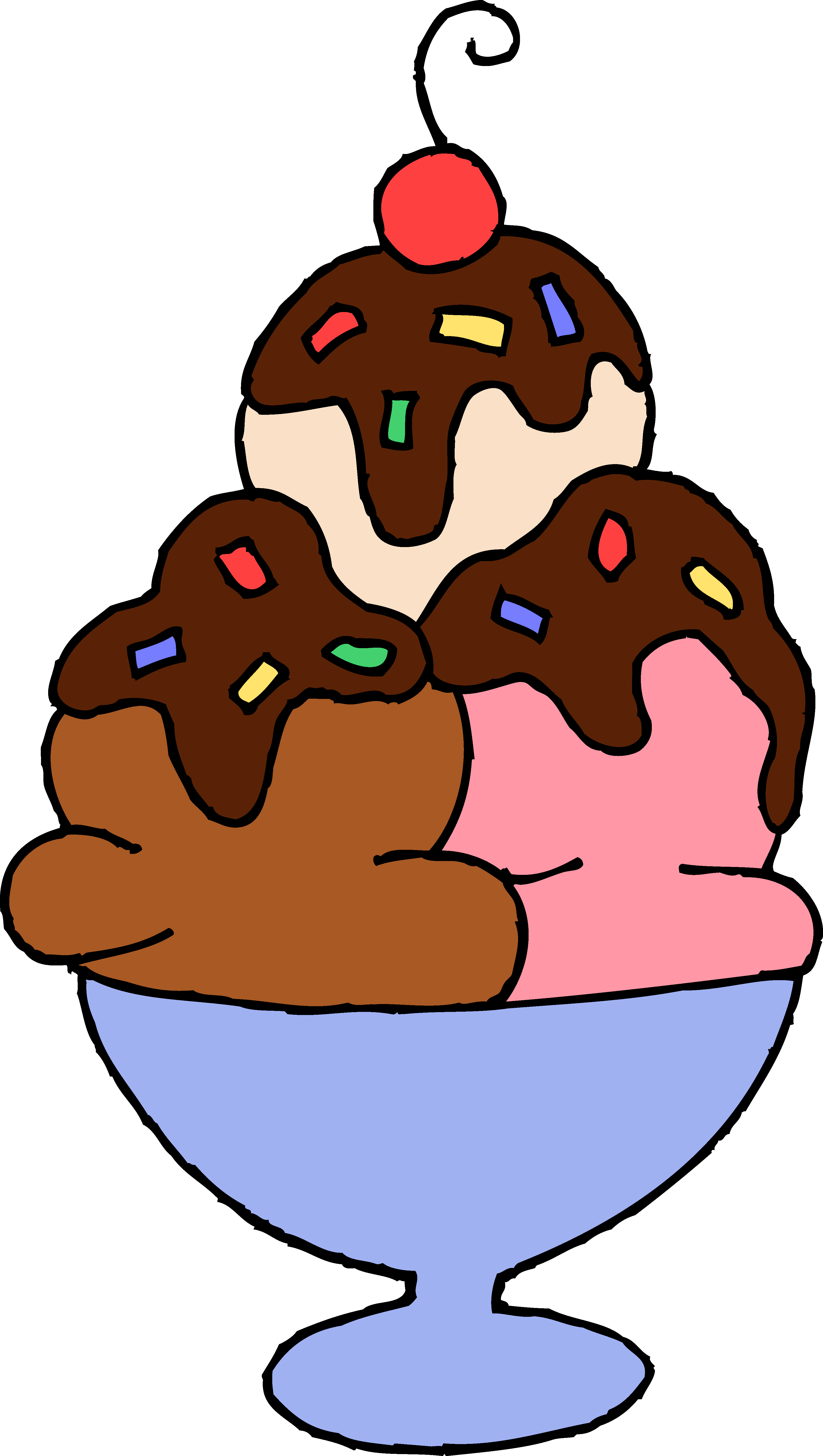 Hot Fudge Ice Cream Sundae Free clipart free image.