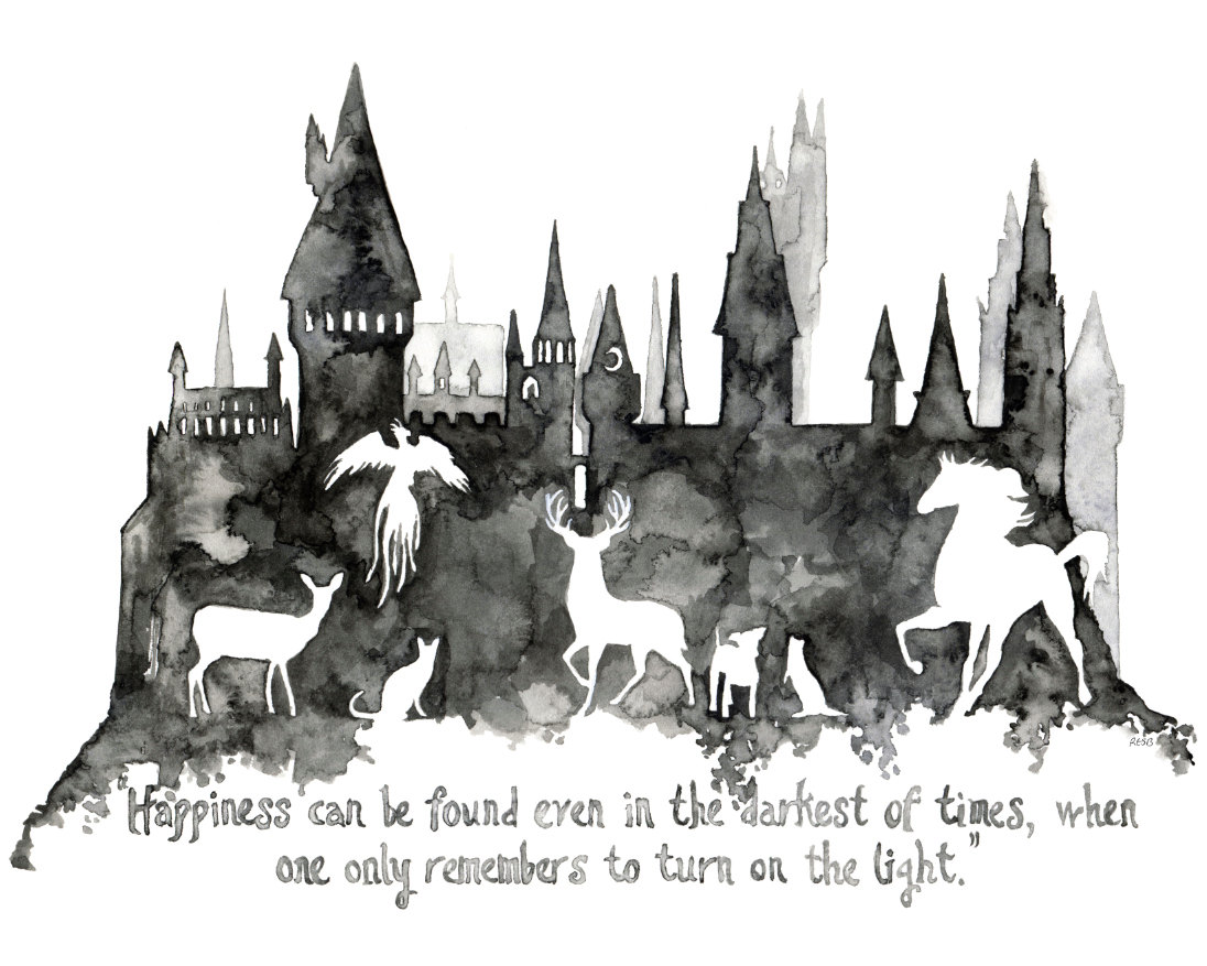 Hogwarts Silhouette Clipart.