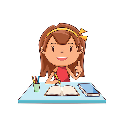 Free clipart girl doing homework clipart collection homework.