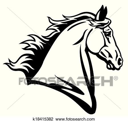 Horse head Clipart.