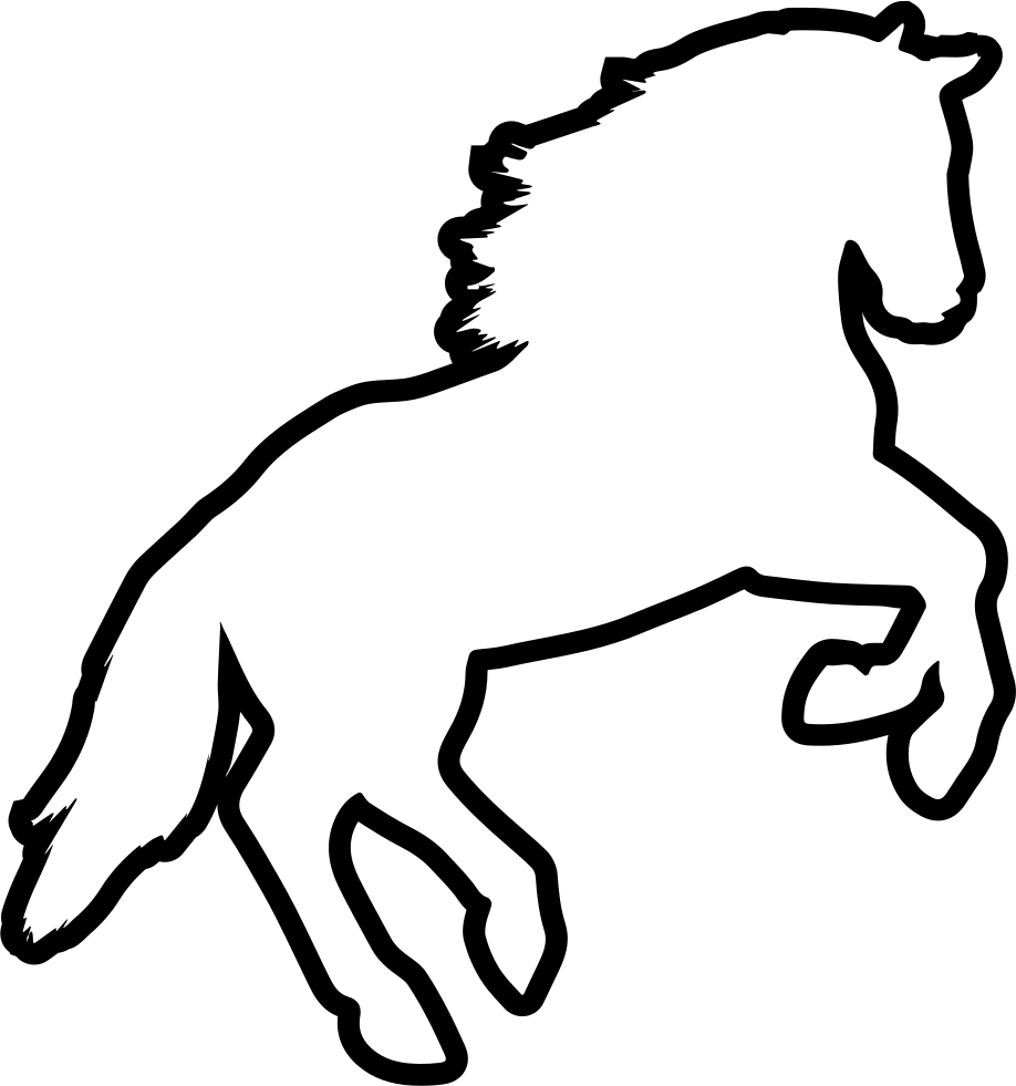 Horse Jumping Outline Variant Svg Png Icon Free Download (#73229.