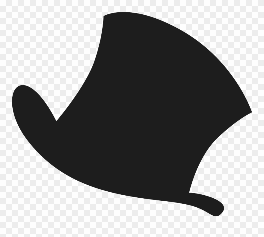 Top Hat Silhouette Clip Art.