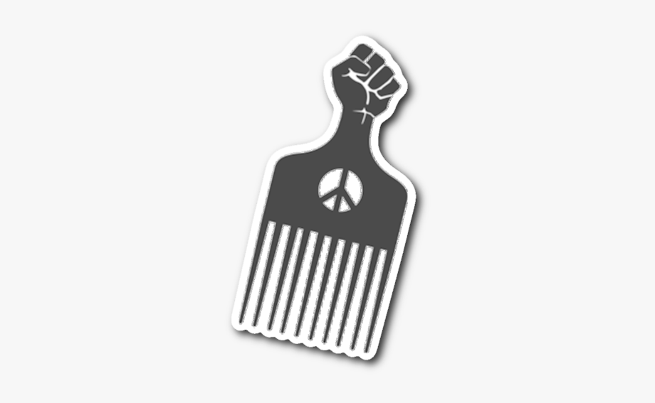 Afro Pick Sticker.