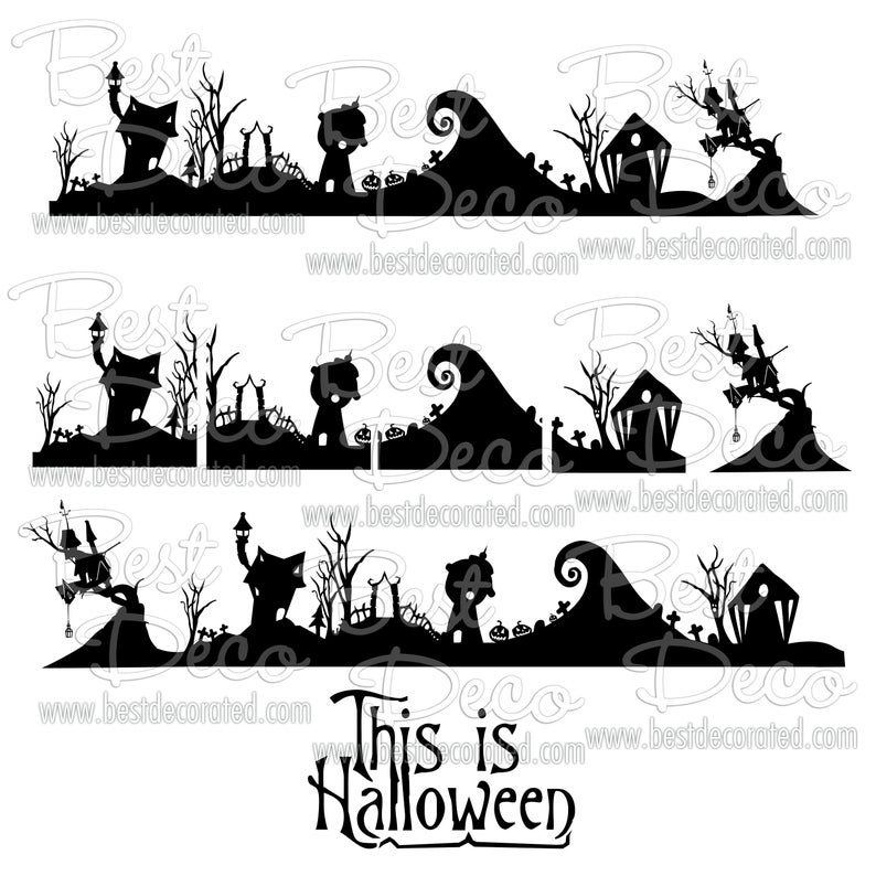 Nightmare before Christmas Halloween town DIY stand up paper.