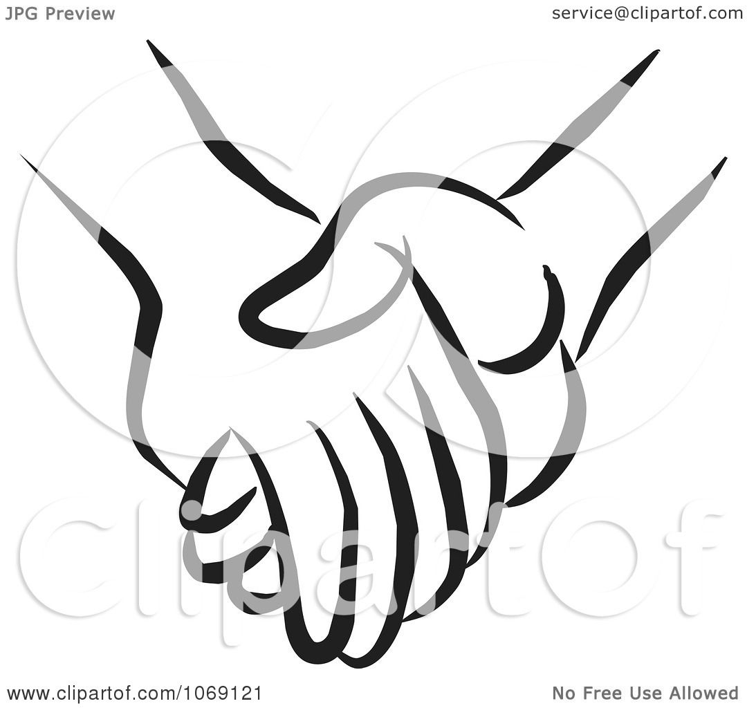 Clipart Pair Of Holding Hands.