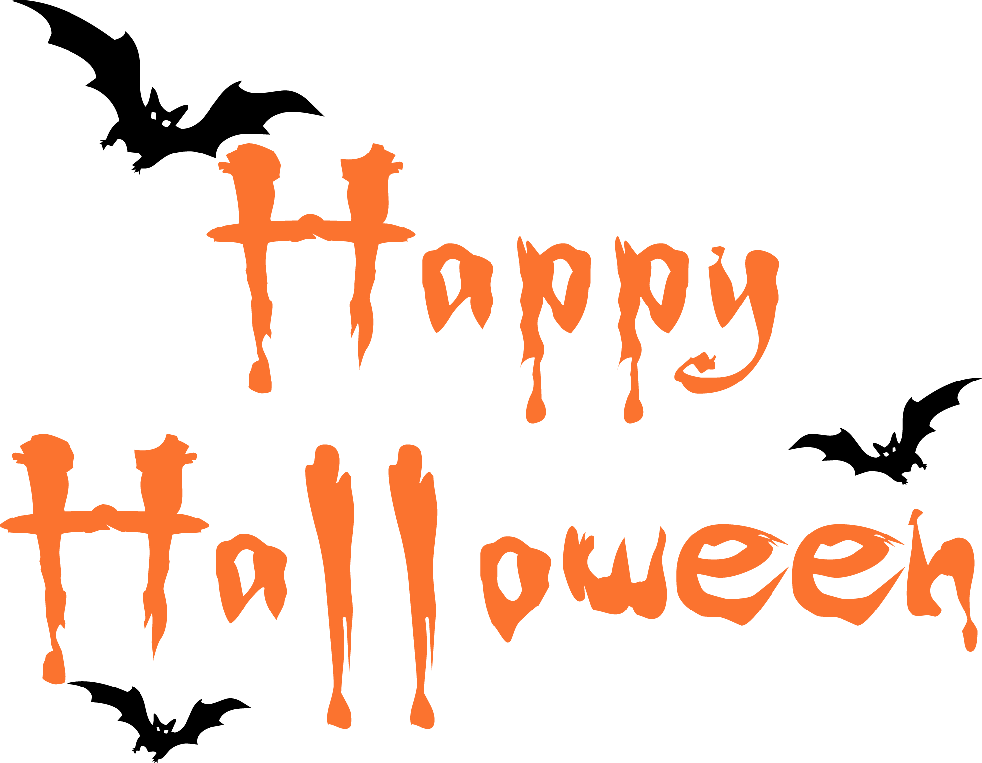 Happy Halloween Clipart Banner.