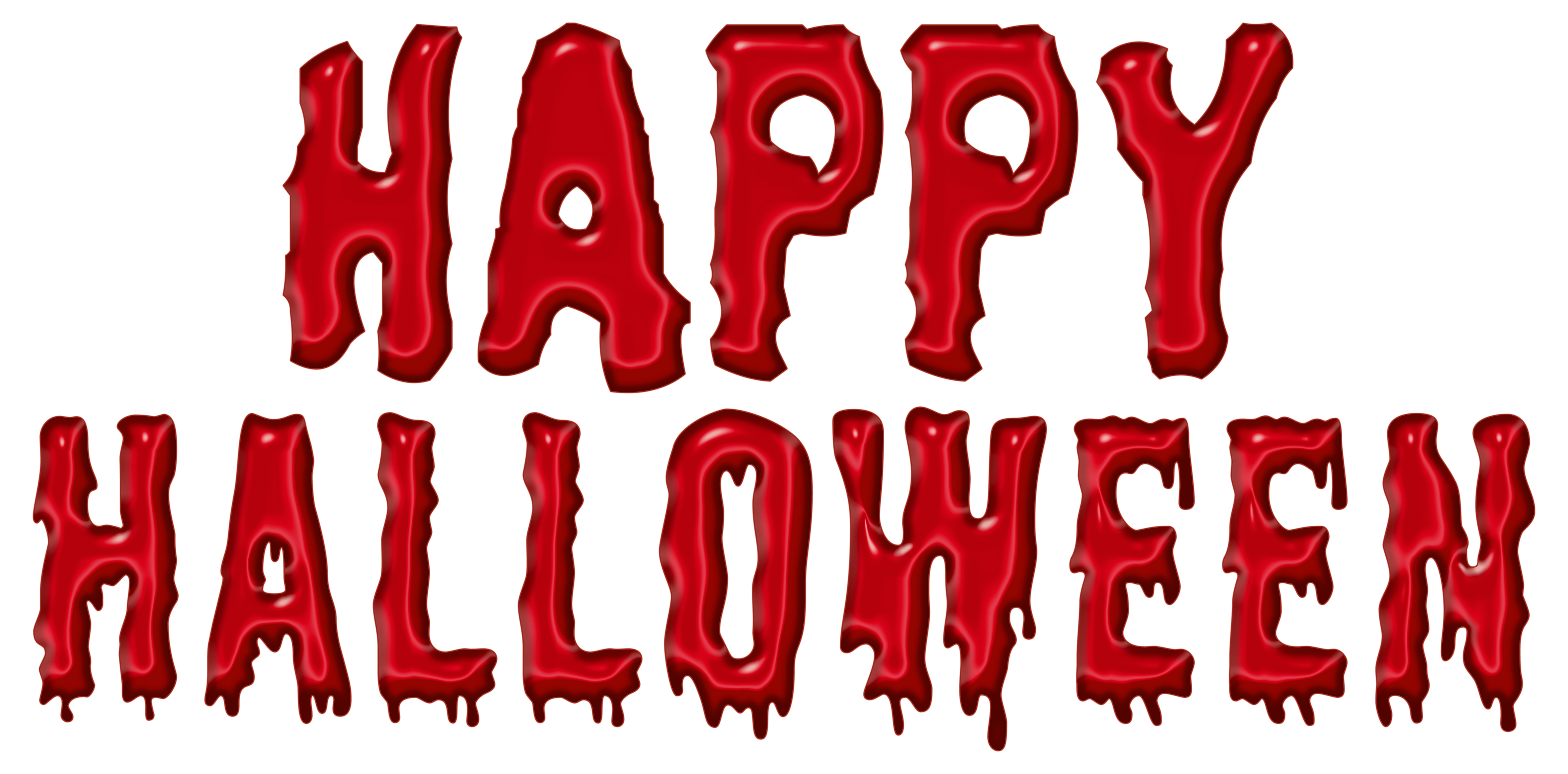 Bloody Happy Halloween PNG Clipart Picture.