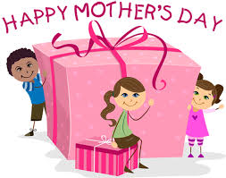 Mothers day clipart: with mothers day banners, black and white.