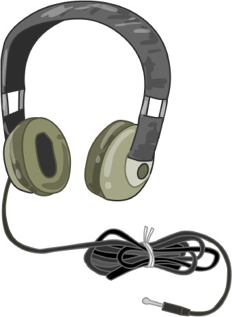 Computer headphone clipart.