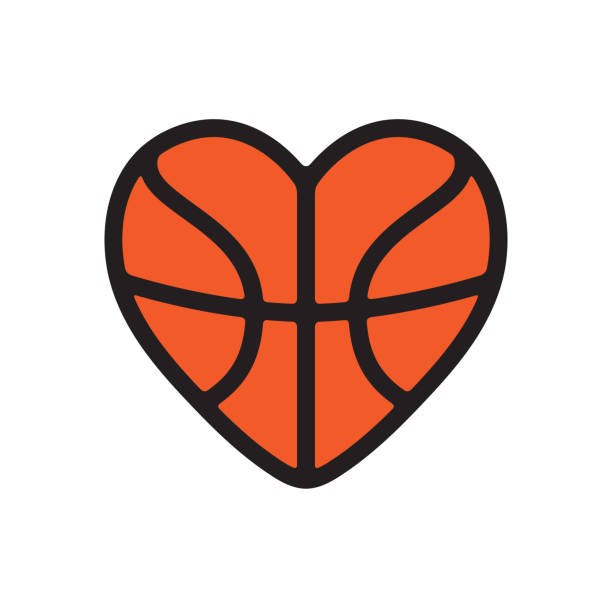 Top 30 Clip Art Of A Heart Shaped Basketball Clip Art, Vector.