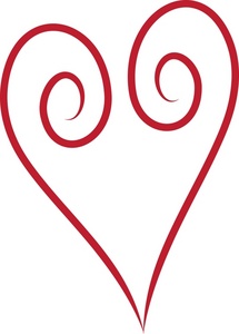 Heart Swirls Clipart.