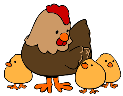 And Hen Chicksclipart Clipart.