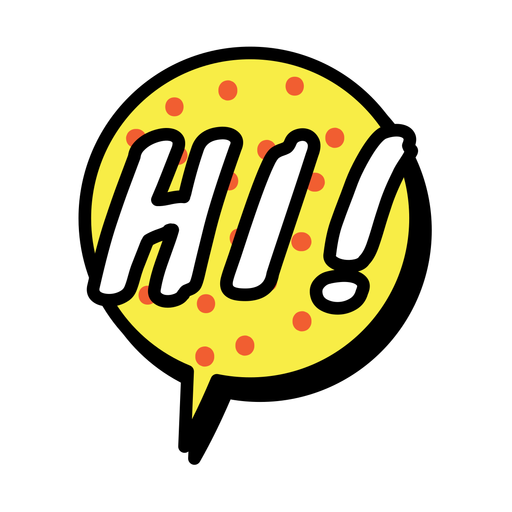 Hi sticker.