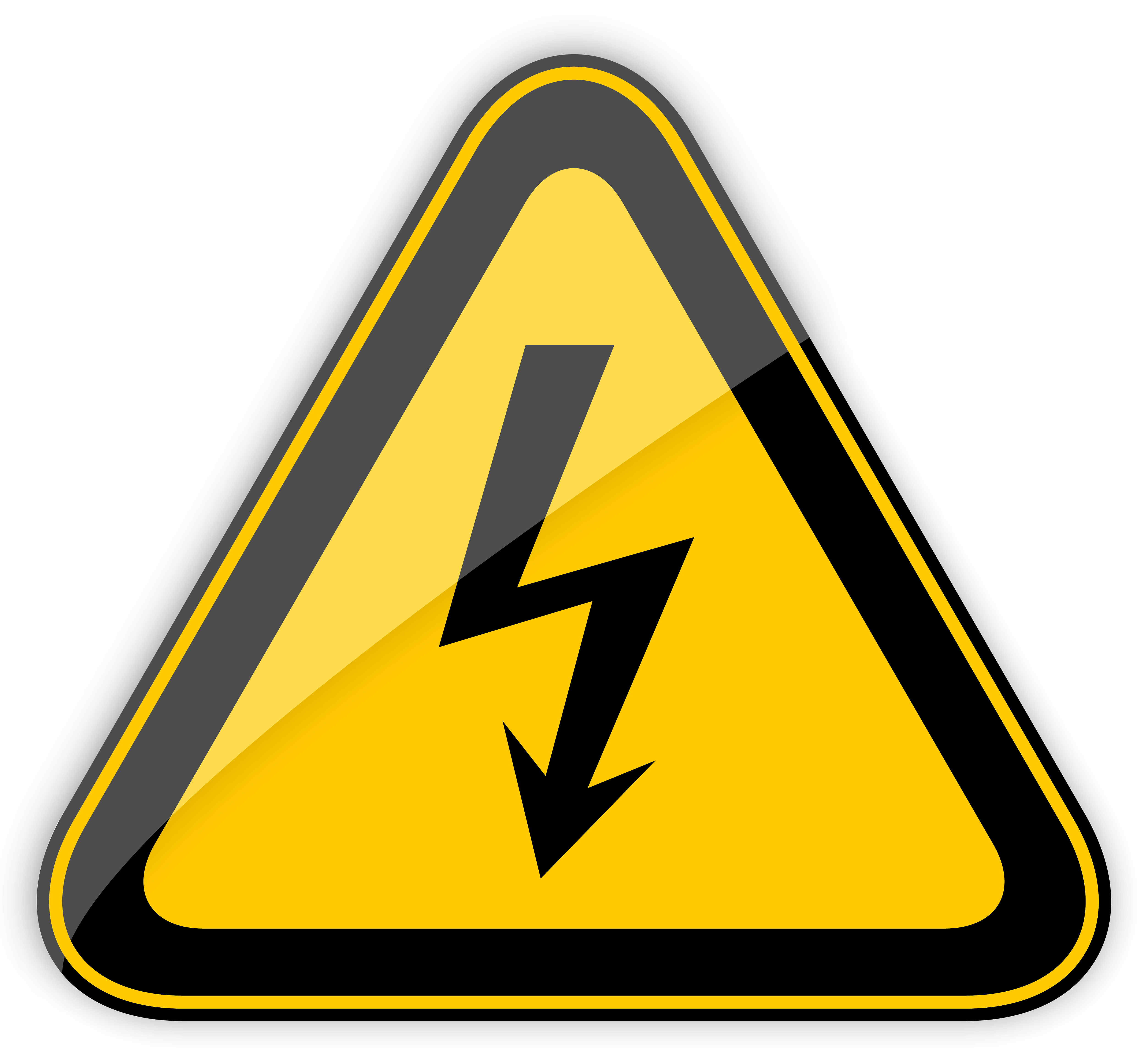 High Voltage Warning Sign PNG Clipart.