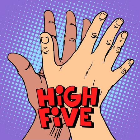 1,026 High Five Hands Stock Illustrations, Cliparts And Royalty Free.