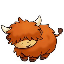 Highland cattle clipart.