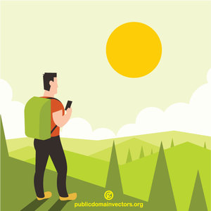 48 hiking free clipart.