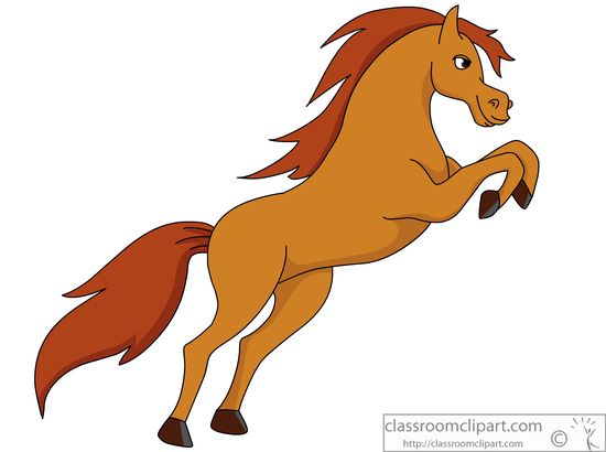 Horse On Hind Legs Clip Art.