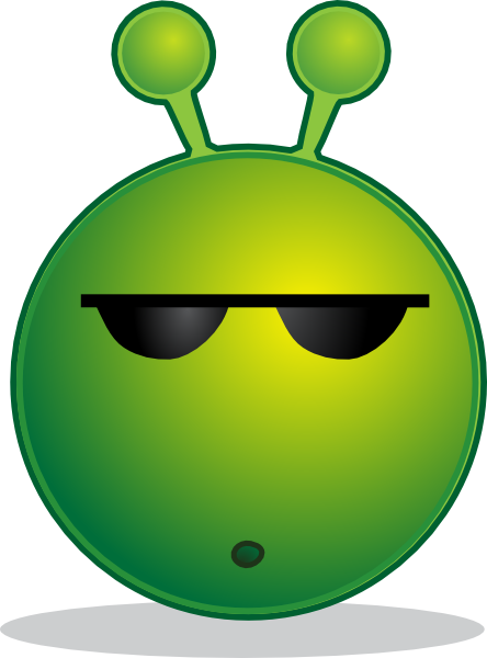 Smiley Green Alien Huh Clip Art at Clker.com.