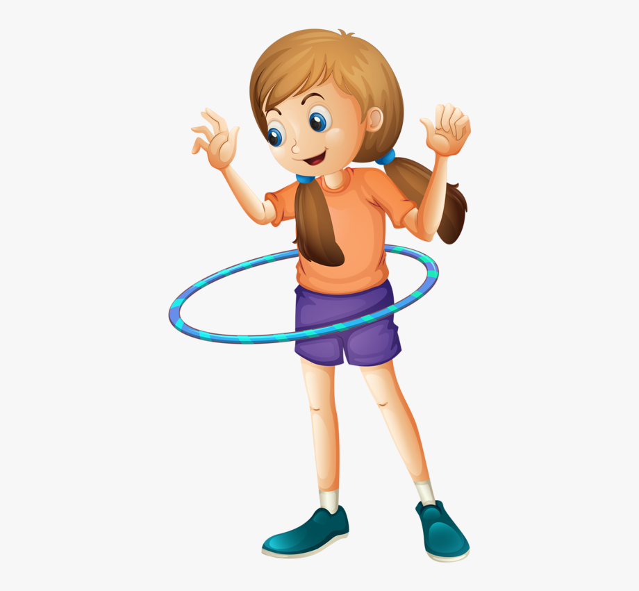 Little Girl Hula Hoop.