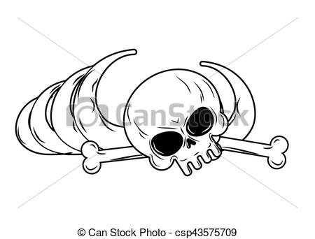 Vector Clipart of human remains isolated. Bones, Skeleton and.