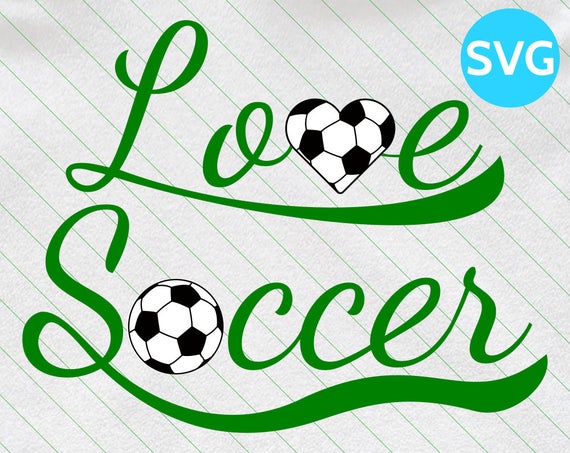 Love Soccer SVG Design.