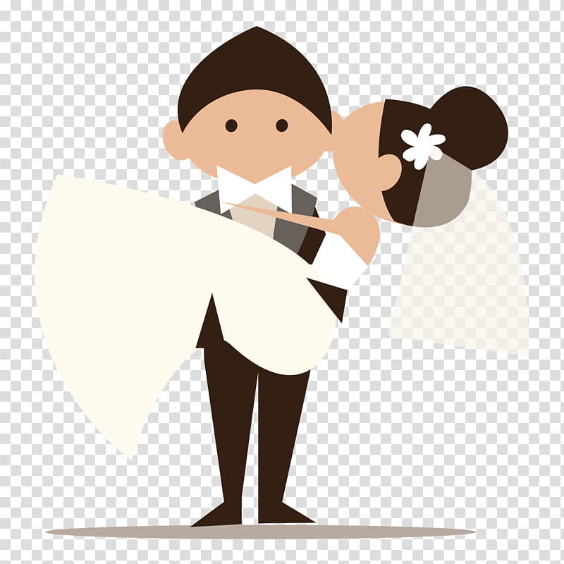 Es de novios, married couple illustration transparent.